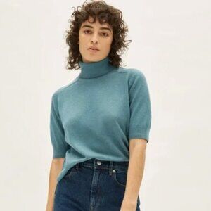 Everlane short sleeve wool & cotton turtleneck sweater , sz S,  EUC
